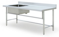 Stainless Steel Working Table with sink     by MAIKS