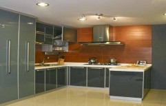 U Shaped Modular Kitchen by Green White Interiors