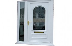 White Designer UPVC Door