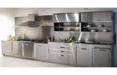 Stainless Steel Modular Kitchen by Hil Green Interior