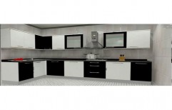 L Shape Modular Kitchen by Redrose Laminates