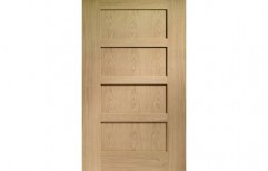 Raw Wood Color 4 Panel Plywood Doors