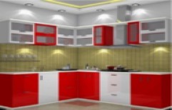 Red Modular Kitchen by Salvation Needs Home Appliance Private Limited