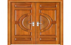 Double Door Designer Wooden Door by M/S Bajrang Timber Trading Co.