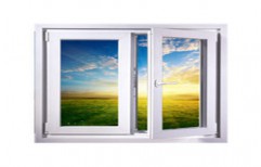 Hinged White UPVC Glass Window for Home, Commercial etc, Glass Thickness: 5-10 Mm