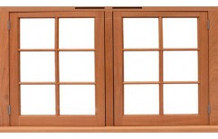 Wooden Window by Rajdhani Glass Plywood Hardwares