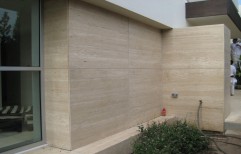 Beige Travertine Wall Cladding Tile, 15-18 mm