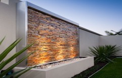 Stone Tile Exterior Cladding     by Aamphaa Projects
