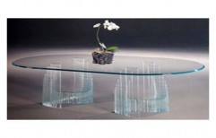 Glass Center Table by Deluxe Decor