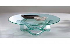 Round Glass Table by Deluxe Decor
