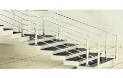SS Stairs Railing by Sharda Construction