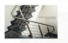 Stainless Steel Stairs Railing by Om Steel & Ply