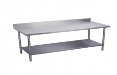 Work Kitchen Table with 1 Under Shelf by La Decor