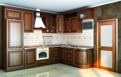 L Shaped Modular Kitchen by Olive & Pine Interiors Private Limited