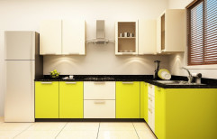L Shaped Modular Kitchen by Vijaya Jothy Decors