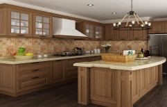 Wooden Modular Kitchen by Aji Interiors