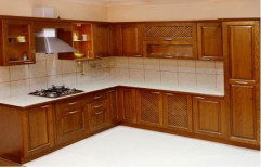Wooden Modular Kitchen by Fine Wood Interior