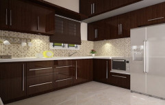 Wooden Modular Kitchen by Kitchen Studio