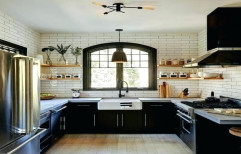 Wooden Modular Kitchen by Sleeks Crystal Kitchen