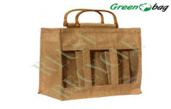 Jute Three Bottle Bags by Green Packaging Industries (P) Limited