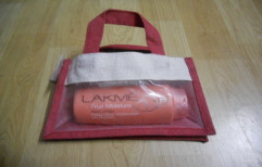 Printed PVC Jute Cosmetic Bag by Flymax Exim