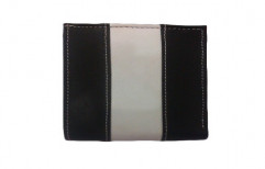 Black And White Leather Gents Wallet by Hind Enterprises