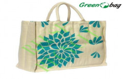 Blue Printed Jute Bags by Green Packaging Industries (P) Limited