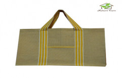 Juco Bag With Striped Handle by Giriraj Nature Care Bags
