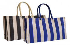 Jute Stripe Shopping Bag by Cmtp Export Pvt.Ltd.