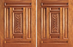 Teak Wood Panel Door by N. H. Wood Works