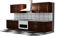 Timber Straight Solid Wood Modular Kitchen by Exotica Modular Kitchens & Appliances