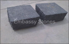 Cubes Black Hand Split by Embassy Stones Private Limited