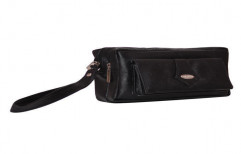 Black Leather Cash Bags by Vision Bags