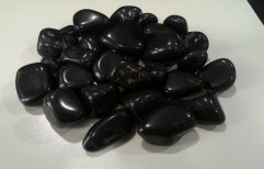 Black Polished Pebbles by E Ceramall