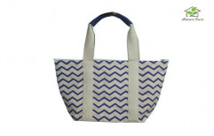 Canvas Bag With Zig Zag Print by Giriraj Nature Care Bags