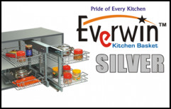 Everwin Silver Kitchen Basket by Shresh Interior Product