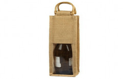 Jute Single Bottle Wine Bag by Techno Jute Products Private Limited