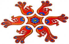 Peacock Acrylic Plastic Rangoli by Mohan Metals & Handicrafts