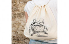 Printed Drawstring Bag by Royal Fabric Bags