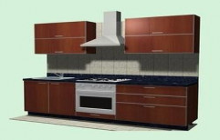 Timber Straight Laminate Modular Kitchen by Exotica Modular Kitchens & Appliances