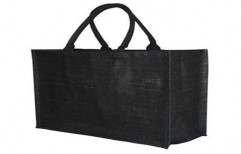 Black Jute Shopping Bag by Uma Spinners Pvt. Ltd.