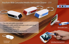 Keychain With Concealed Mobile Stand And Screen Cleaner by Gift Well Gifting Co.
