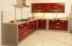 L Shaped Modular Kitchen by Kitchen Design