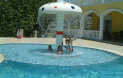 Umbrella Mushroom Fountain In Pool by Reliable Decor