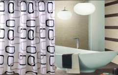 Washed Linen Shower Door Curtains by Utsav Home Retail
