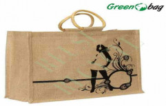 Black Print Tote Bags by Green Packaging Industries (P) Limited