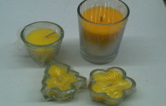 Wax Candle with Glass by Srujan Harmony