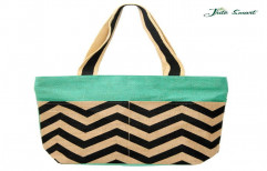 Jute Chevron Tote Bag by Cmtp Export Pvt.Ltd.