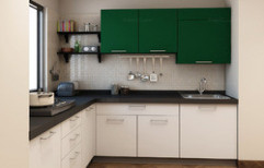 L Shaped Modular Kitchen by JR Creative