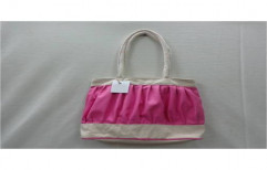 Pink Jute Hand Bag by Uma Spinners Pvt. Ltd.